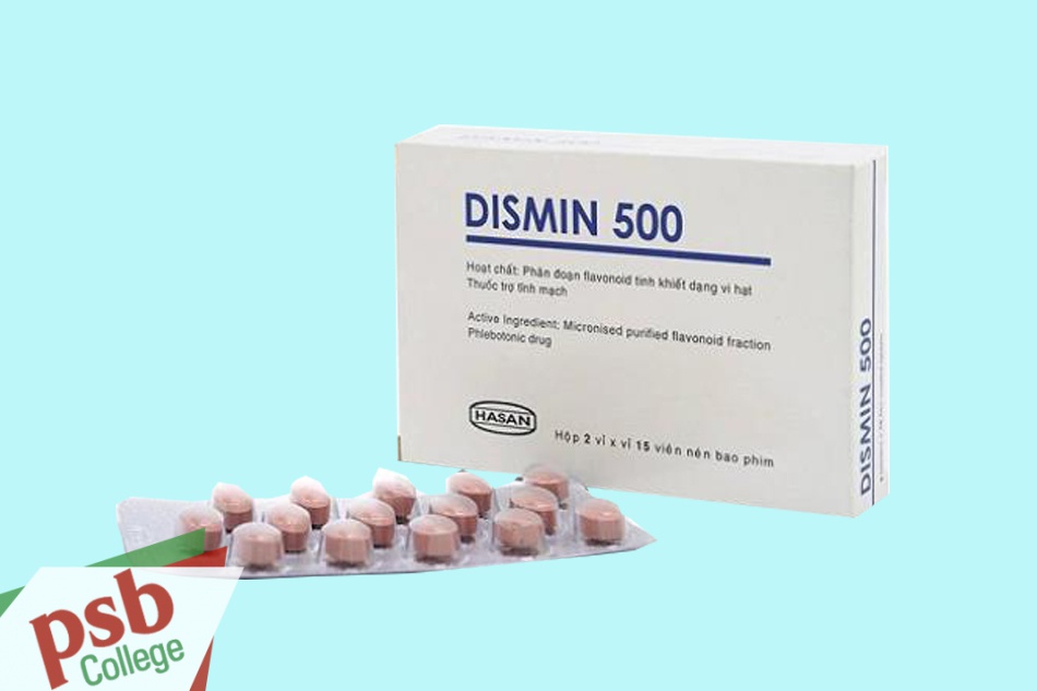 Hình ảnh hộp và vỉ thuốc Dismin 500mg