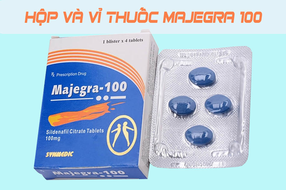 Hình ảnh thuốc Majegra 100 (hộp và vỉ) chĩnh hãng