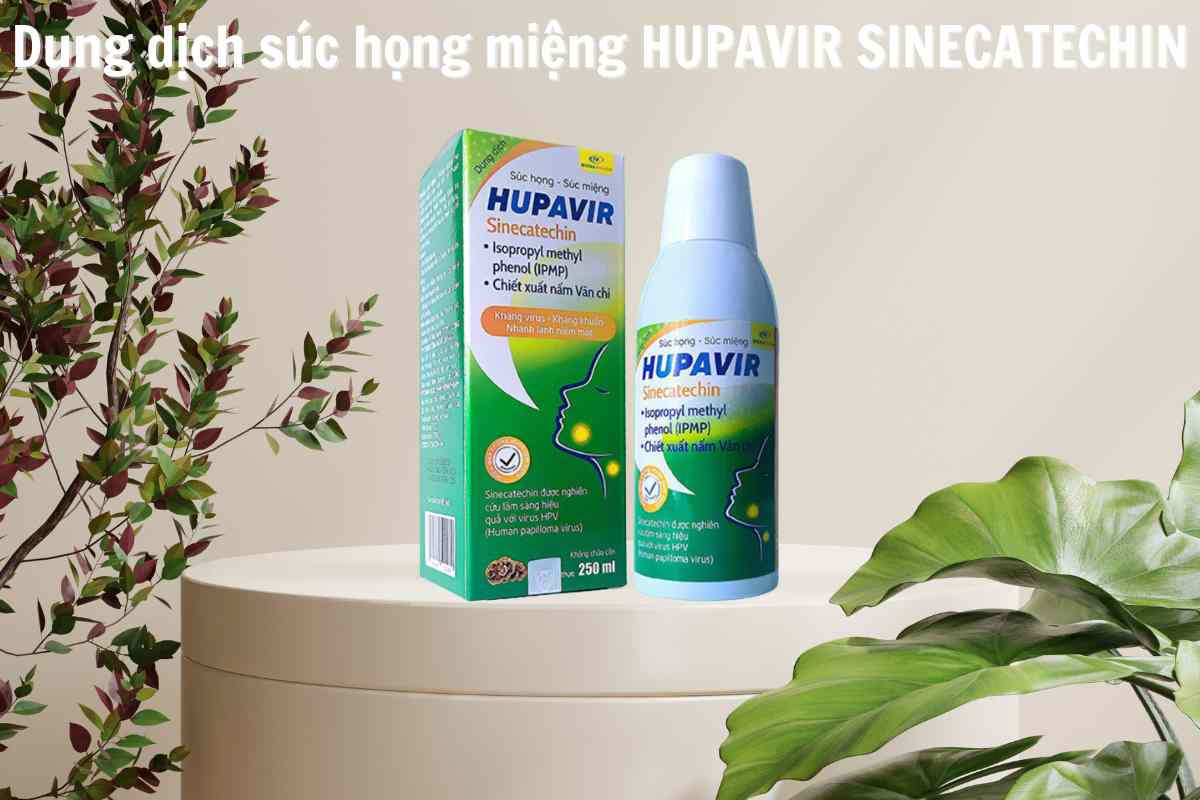 Dung dịch súc họng miệng HUPAVIR SINECATECHIN